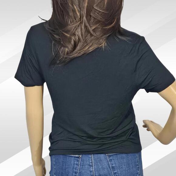 2/$30 Andie The Classic Tee Bamboo Jersey Black Size XS | Soft Everyday T-Shirt - Picture 4 of 7